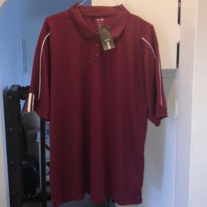 Adidas Maroon/Cardinal Golf Polo
